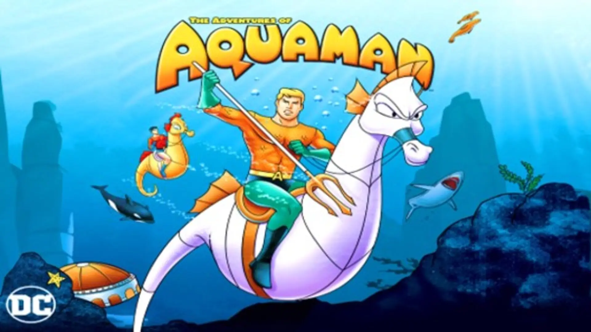 Aquaman (1967), serie animada retro de superhéroes submarinos del estudio Filmation