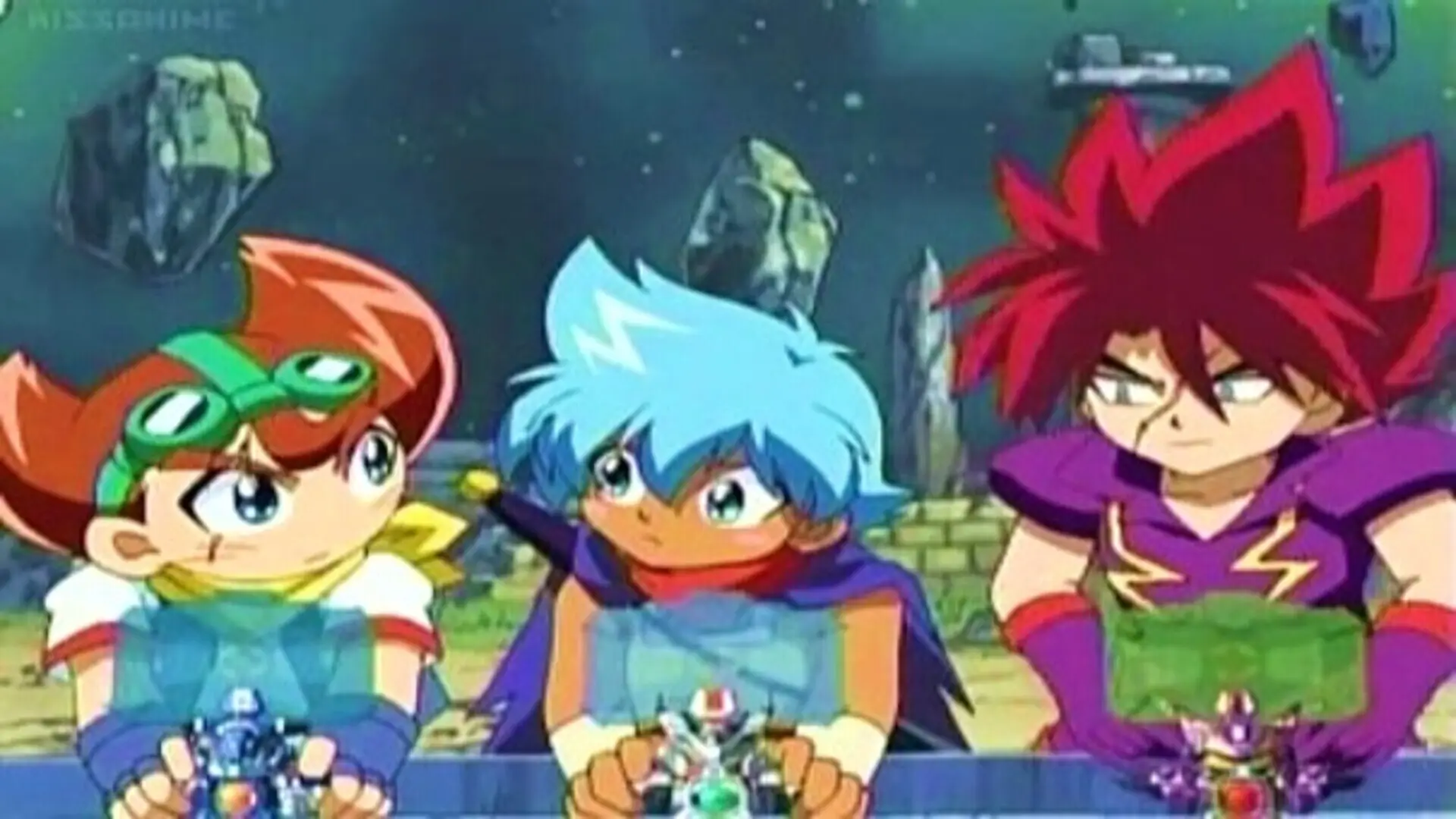 Imagen destacada de Batalla B-Daman (2004), anime retro de acción y juguetes con poderes especiales