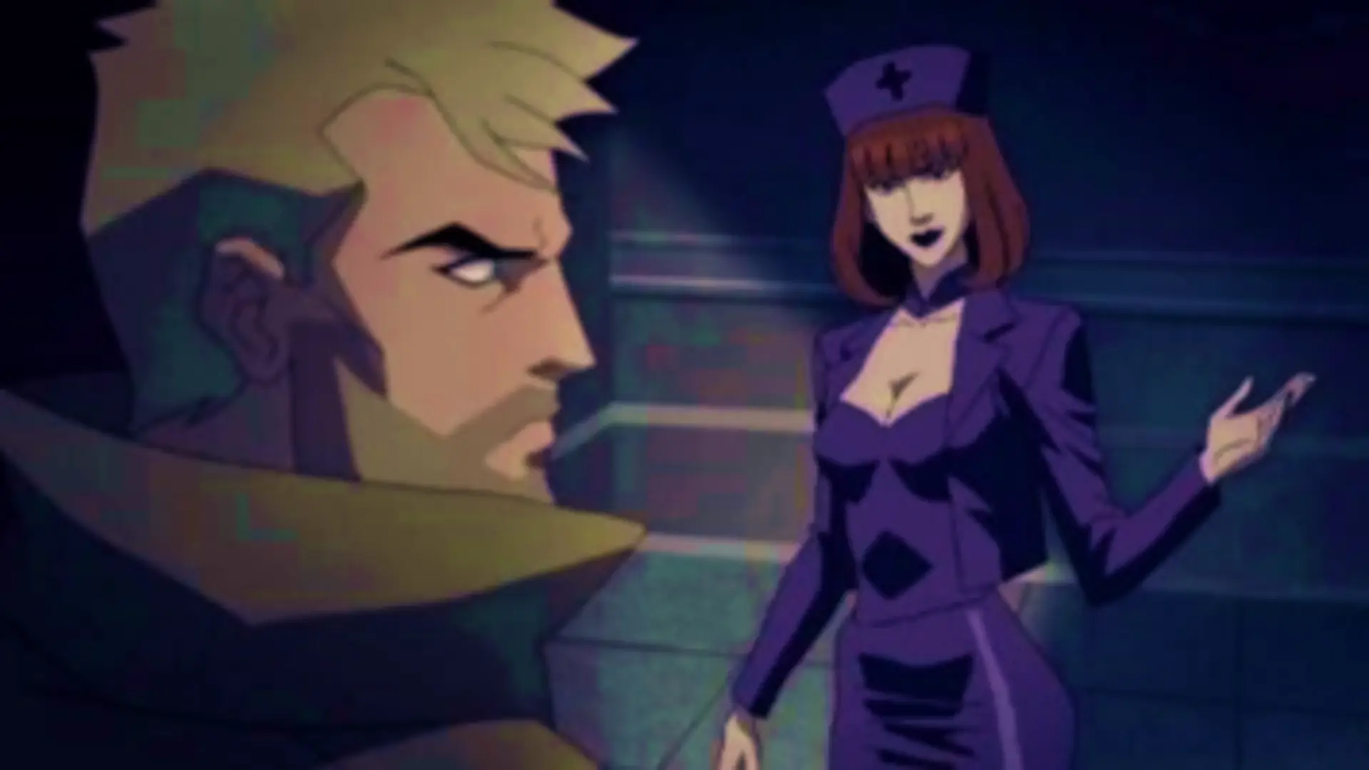 John Constantine enfrentando demonios en Ciudad de demonios (2018), película animada de DC