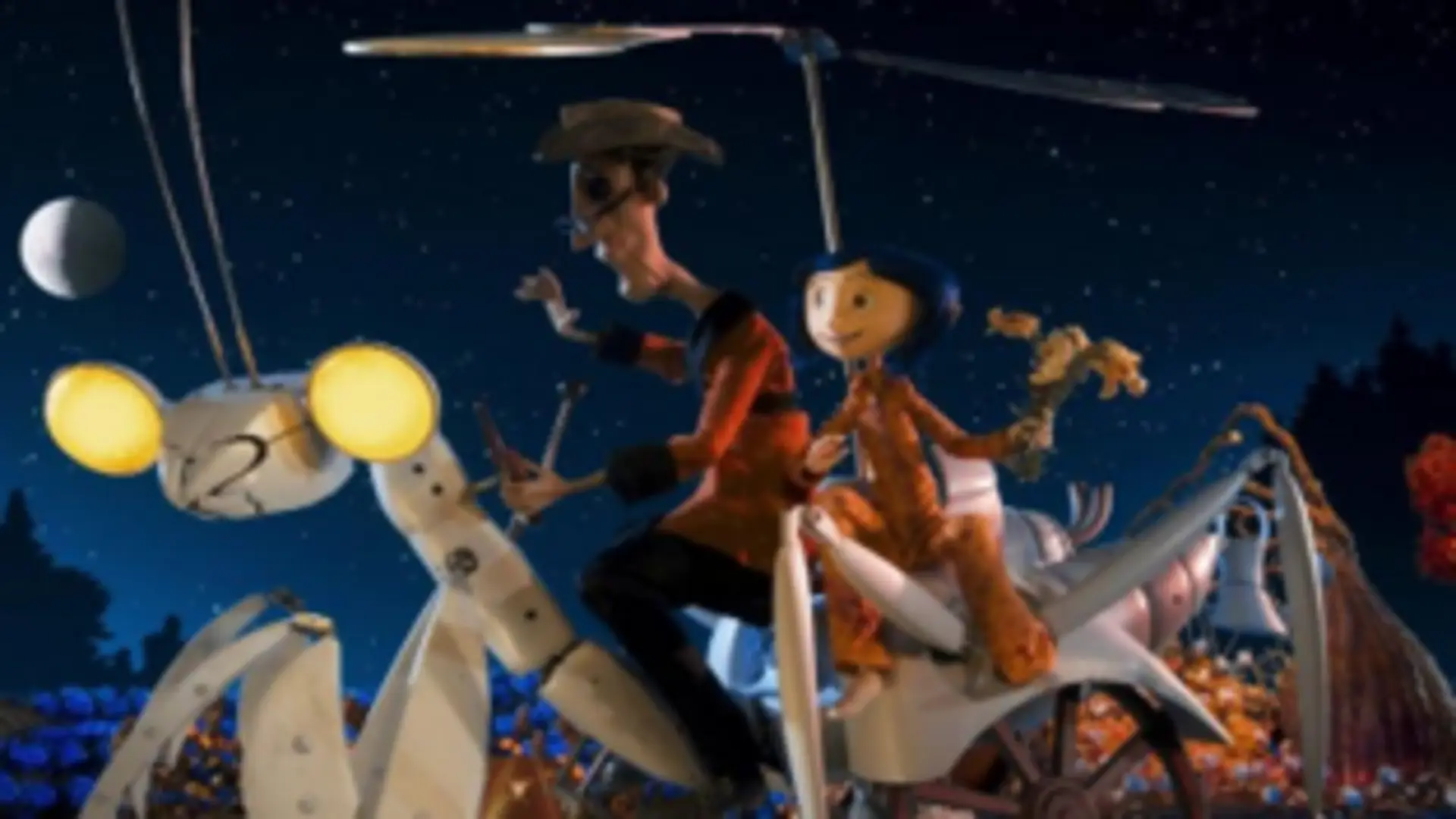Coraline y la puerta secreta (2009), película animada de fantasía oscura en stop motion con atmósfera inquietante