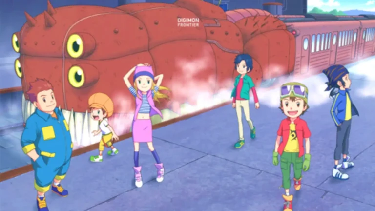 Imagen destacada de Digimon Frontier (2002), anime retro de espíritus digitales y evolución humana