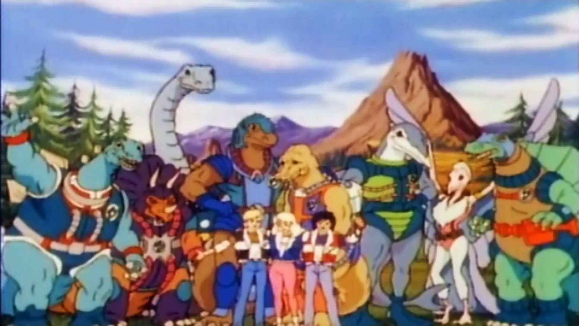 Dinoplativolos (1987), serie animada retro de ciencia ficción con dinosaurios intergalácticos y estética ochentera