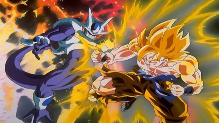 Cooler enfrentando a Goku en Dragon Ball Z: Los rivales más poderosos (1991)