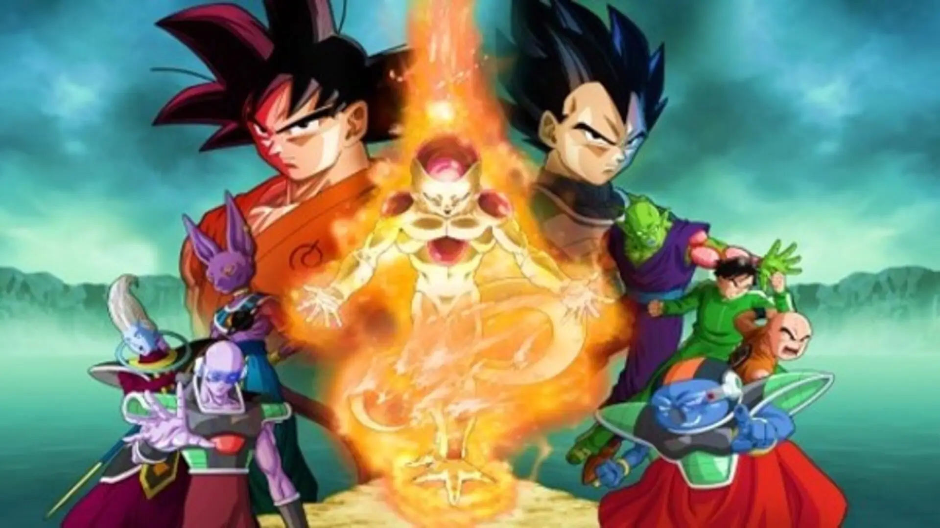 Freezer dorado enfrentando a Goku y Vegeta en Dragon Ball Z: La resurrección de Freezer (2015)