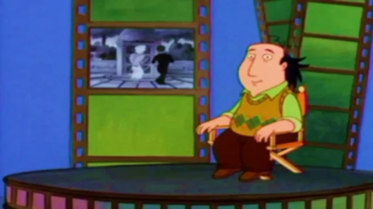 Escena de El Crítico (1994), serie animada transmitida en México con doblaje latino y sátira cinematográfica