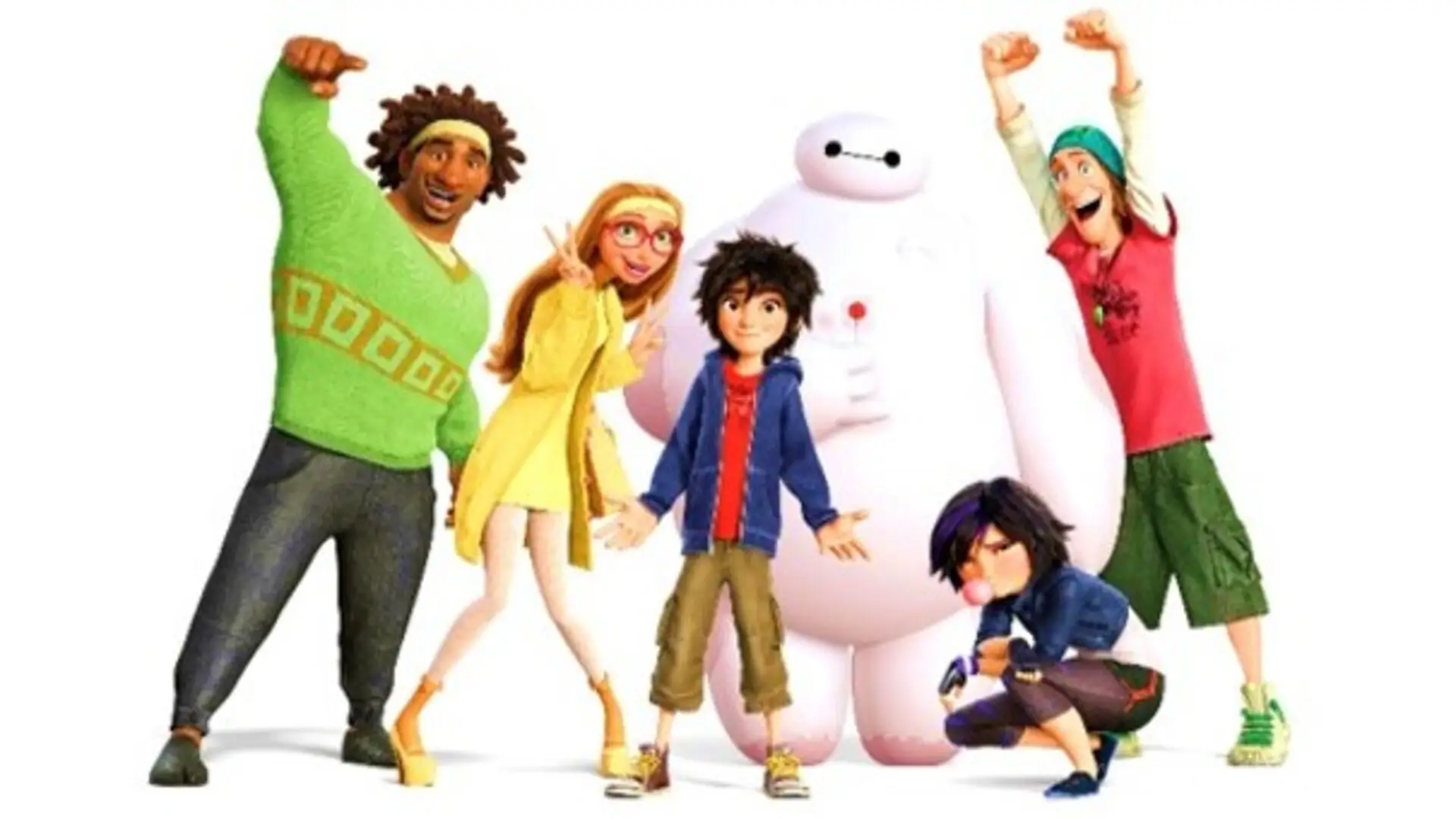 Baymax y Hiro en una escena icónica de Grandes Héroes (2014), clásico animado de Disney que mezcla tecnología y emoción