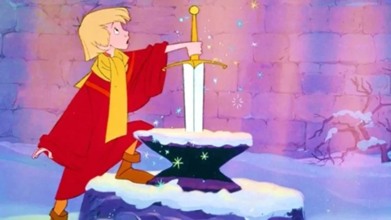La espada en la piedra (1963), película animada de Disney que mezcla magia, leyenda artúrica y humor medieval