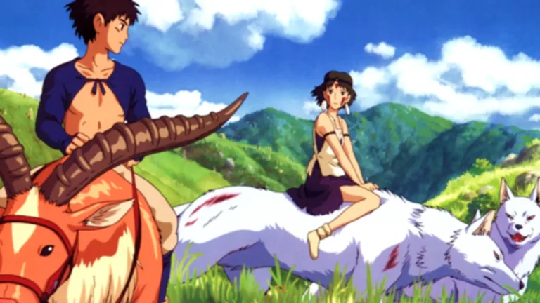 Imagen de La princesa Mononoke (1997), película de anime de Studio Ghibli que retrata el conflicto entre humanos y naturaleza