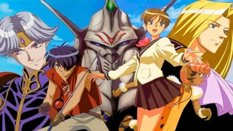 La visión de Escaflowne (1996), serie de anime isekai, fantasía épica y romance del estudio Sunrise