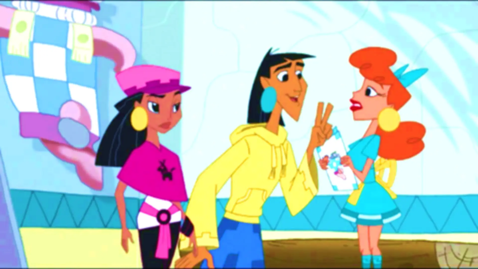 Las nuevas locuras del emperador (2006), serie animada cómica de Disney con humor absurdo y estilo precolombino
