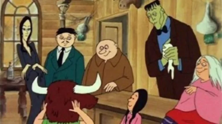 Los Locos Addams (1973), serie animada clásica de Hanna-Barbera con estilo gótico y humor macabro