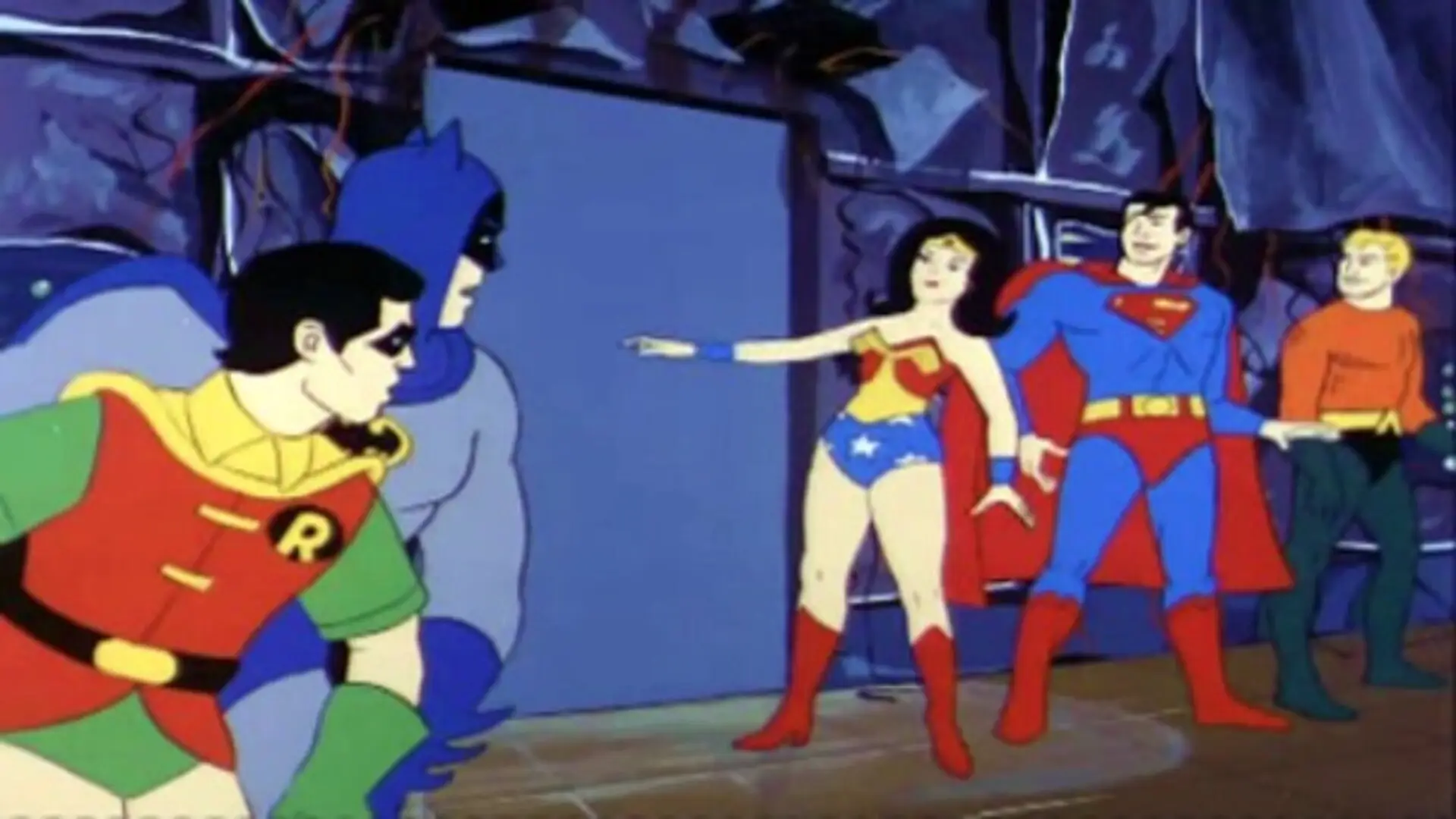 Superman, Batman y la Mujer Maravilla en Los Súper Amigos (1973), serie animada retro de DC Comics