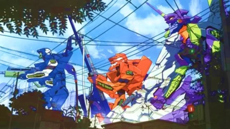 Neon Genesis Evangelion (1995), serie de anime psicológico, mecha y existencial del estudio Gainax