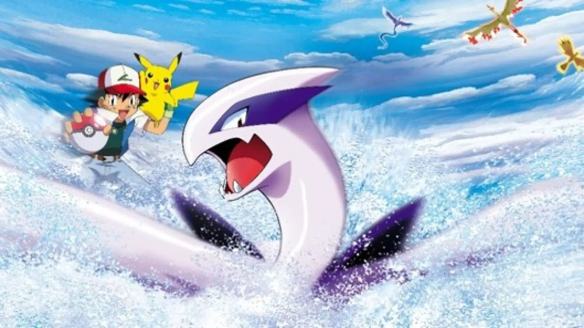 Pokémon 2000, El Poder de Uno (1999), película de anime épica con Lugia y las aves legendarias en acción