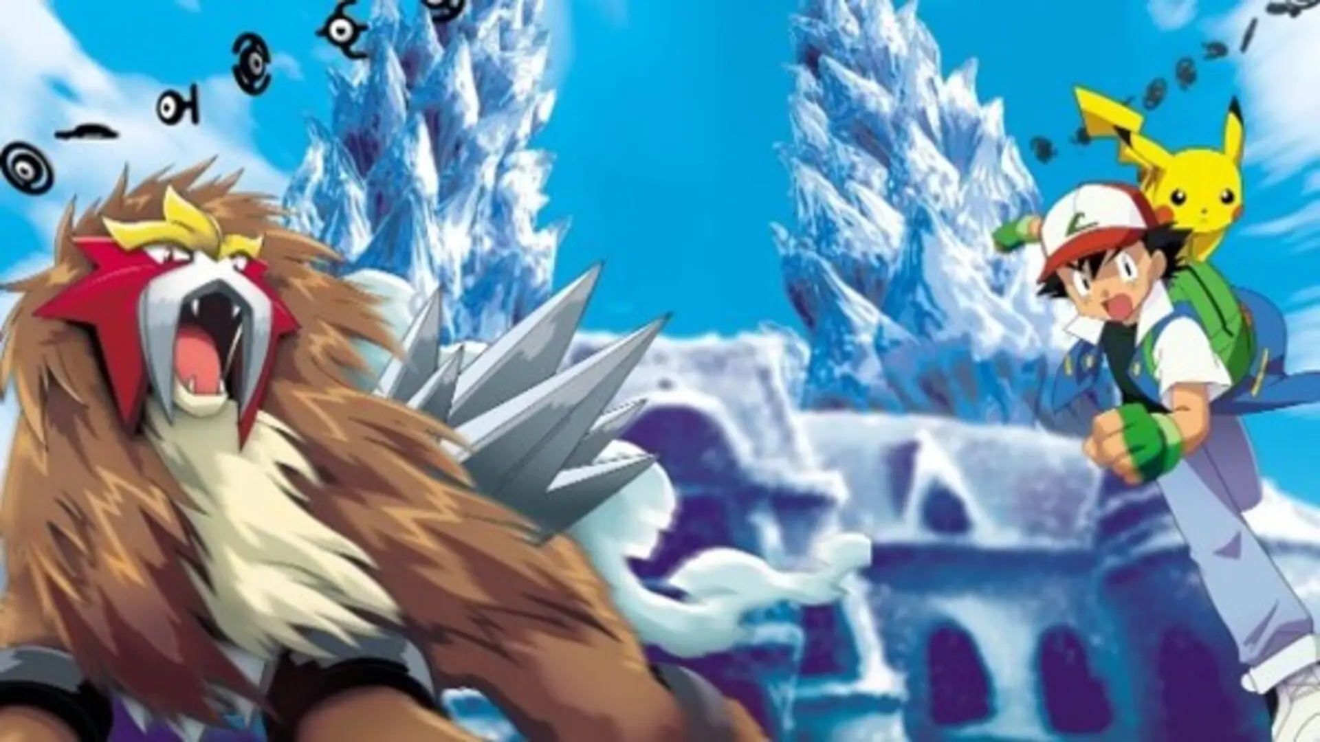 Pokémon 3, El hechizo de los Unown (2000), película de anime con Entei, fantasía psíquica y emociones profundas