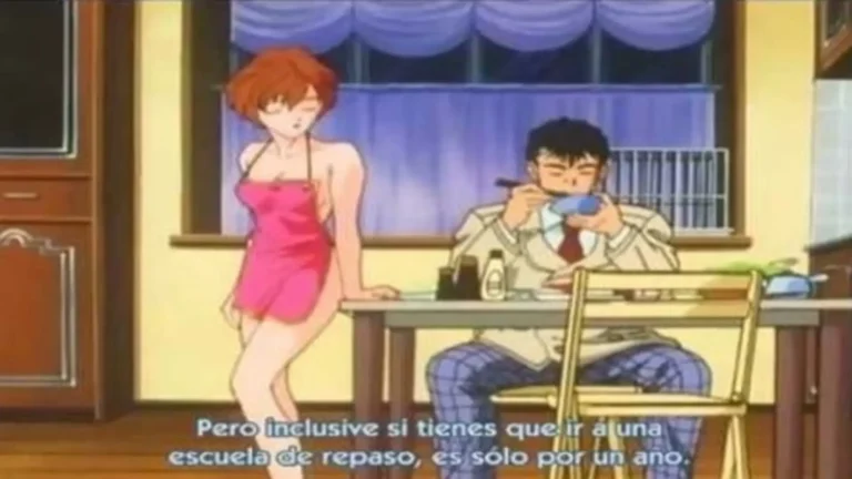 Escena de Sakura Mail (1997), OVA transmitida por Locomotion en América Latina con romance y erotismo