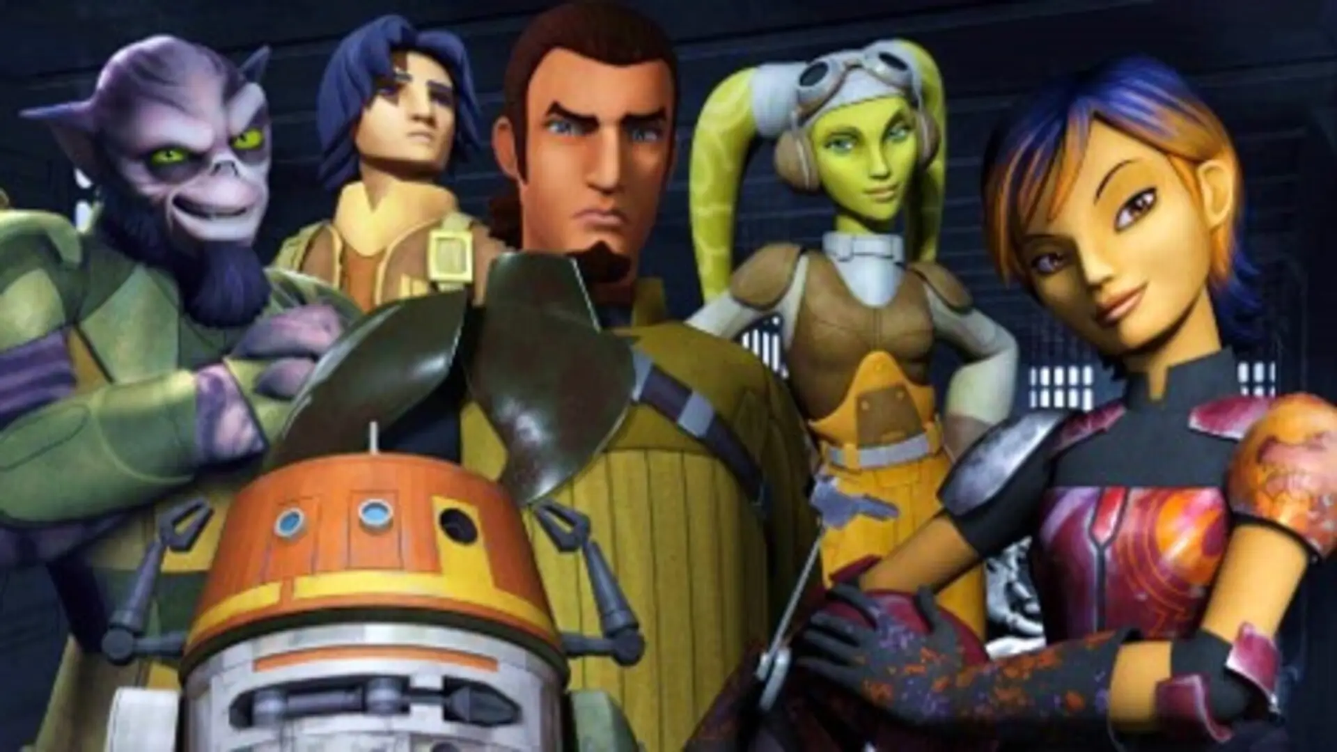 Star Wars Rebels (2014), serie animada con la tripulación del Ghost enfrentando al Imperio Galáctico