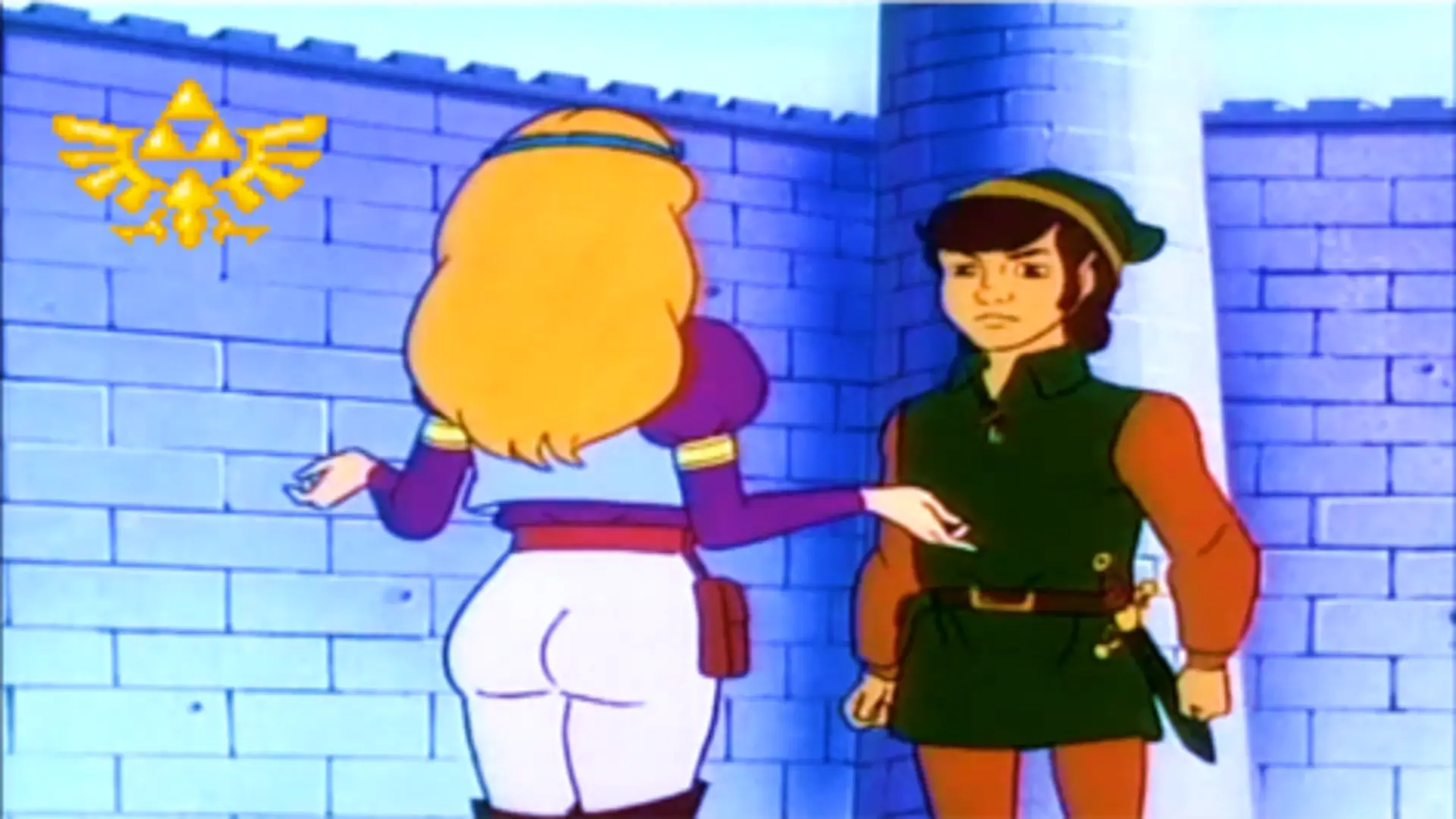 Escena retro de The Legend of Zelda (1989), serie animada de fantasía basada en el clásico de Nintendo