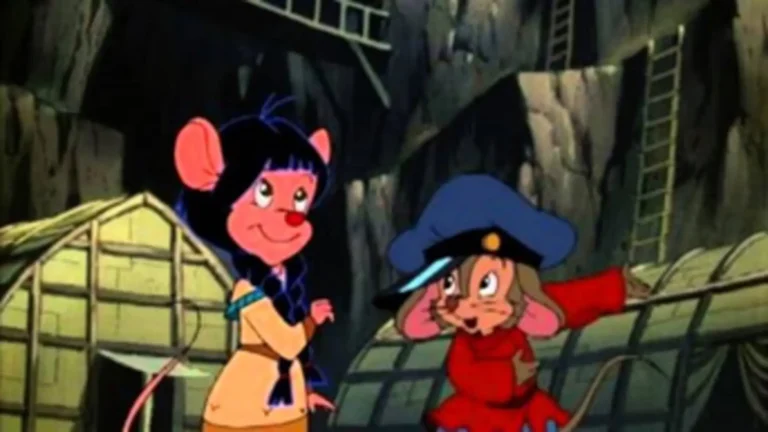 Fievel descubre una civilización secreta en Un cuento americano 3 (1998), película animada con mensaje social