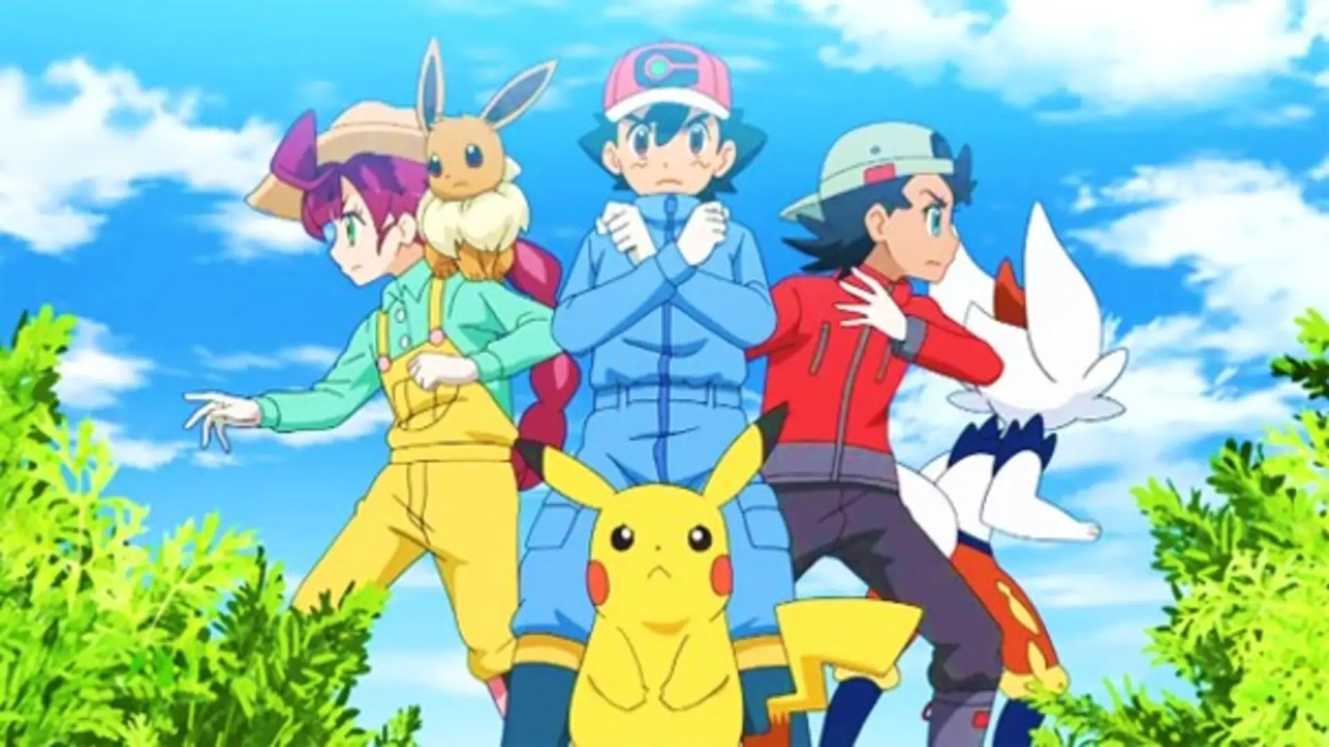 Escena de Viajes Maestros Pokémon (2020), anime retro con evolución global y reencuentros nostálgicos