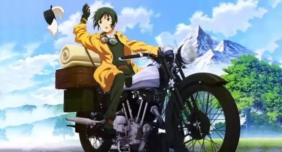 Imagen de Los viajes de Kino (2003), anime transmitido por Locomotion que marcó a una generación con su estilo filosófico y nostálgico