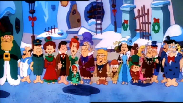 Los Picapiedra en un Cuento de Navidad (1994), película animada navideña con humor prehistórico