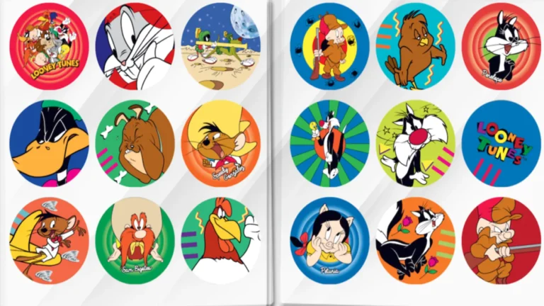 Colección completa de Tazos Looney Tunes 1994 lanzada por Sabritas, la primera serie oficial en México