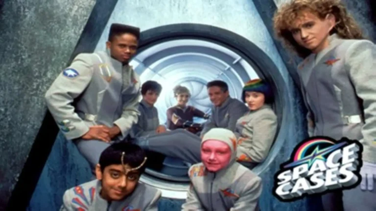 Escena retro de Casos Espaciales (1996), serie juvenil de ciencia ficción emitida por Nickelodeon