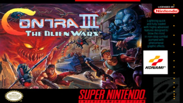 Contra III: The Alien Wars (1992), videojuego retro de acción alienígena para Super Nintendo