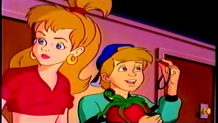 Tomates mutantes en El Ataque de los Tomates Asesinos (1990), serie animada con sátira y estética retro