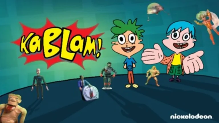 Escena retro de KaBlam! (1996), serie animada de historietas con sketches surrealistas y personajes irreverentes