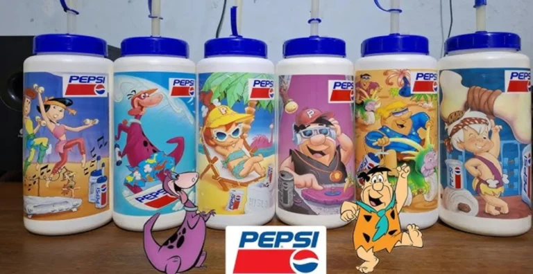 Pepsilindros Picapiedra (1994), colección retro mexicana de vasos promocionales de Pepsi con personajes de Hanna-Barbera