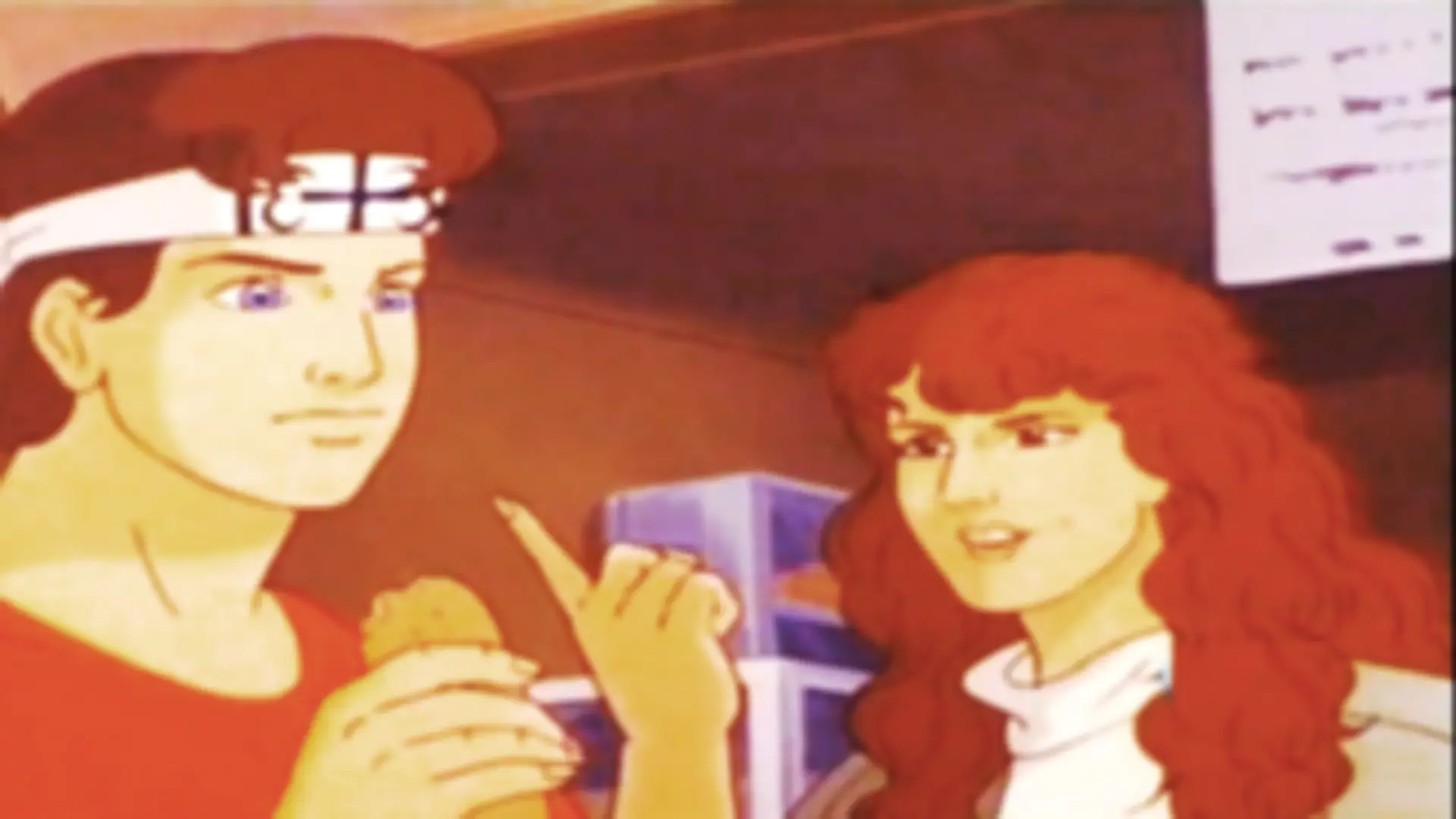 Daniel San y el maestro Miyagi en Karate Kid: La serie animada (1989), aventura caricaturesca global