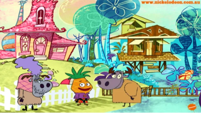 Yakkity Yak en escena animada con fondo escolar y estilo caricaturesco surrealista
