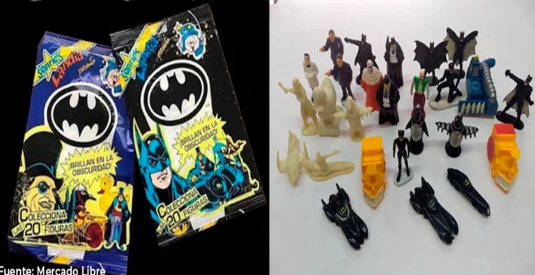 Figuras promocionales de Batman Regresa Sonric’s (1992), colección retro mexicana que brilla en la oscuridad