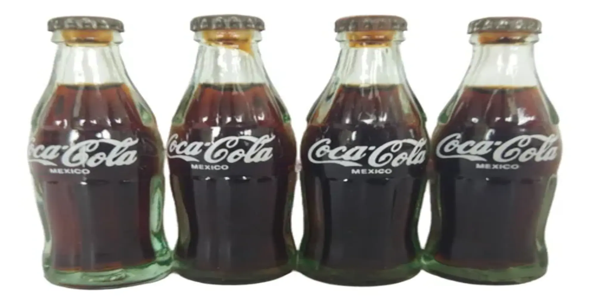 Botellitas miniatura Coca-Cola (1995), colección retro mexicana con cajitas promocionales de vidrio y plástico