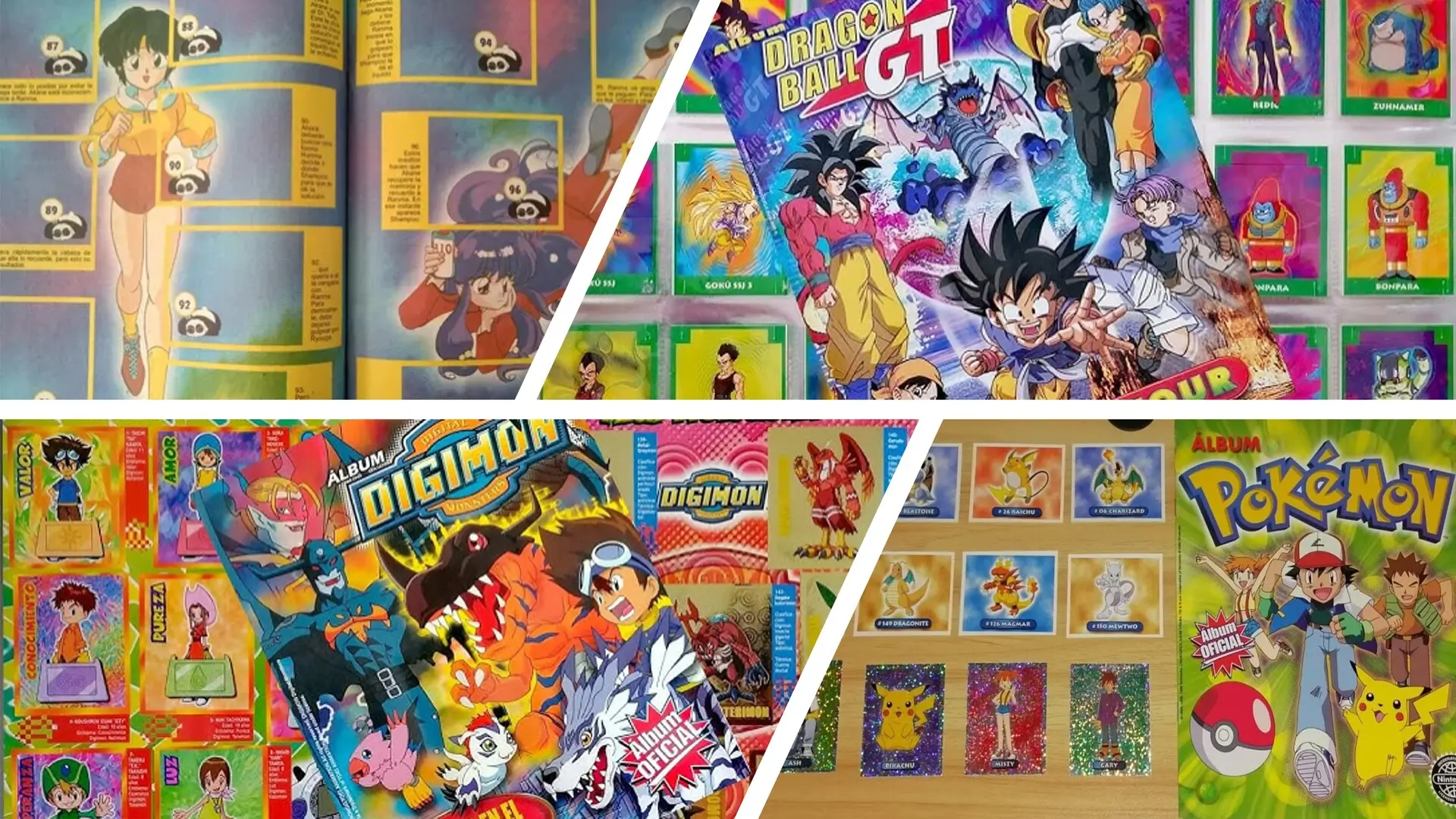 Editorial Navarrete Perú álbumes coleccionadores Dragon Ball y Pokémon