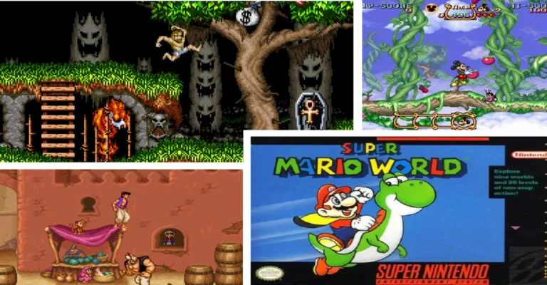 Consola Super Nintendo con juegos clásicos icónicos
